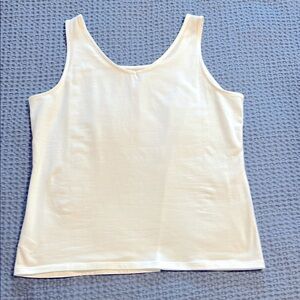 Talbots White Reversible Sleeveless Tank - Sz Large - NWOT